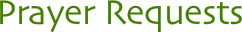 Prayer Requests